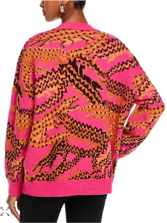 FARM Rio Croco Knit Cardigan Women’s Size XS Oversized Fit - Picture 7 of 15